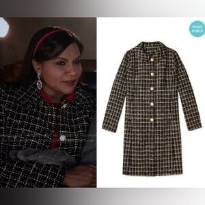 Salvador Perez Peter Pan Collar Coat in Black/Gold with Metallic & Jewel Accents